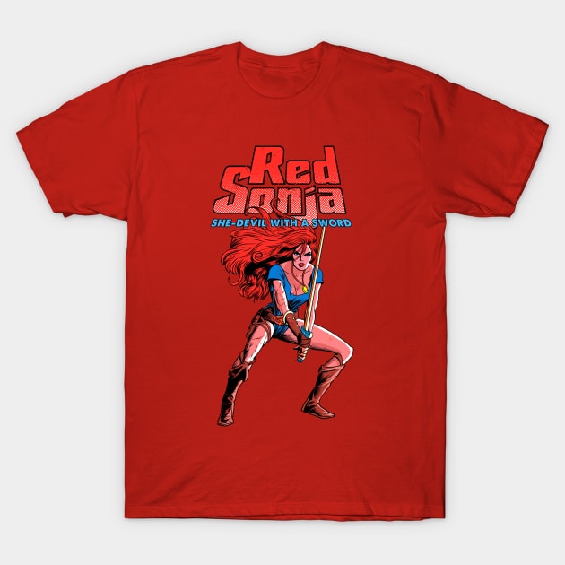Red Sonja T-Shirt by OniSide